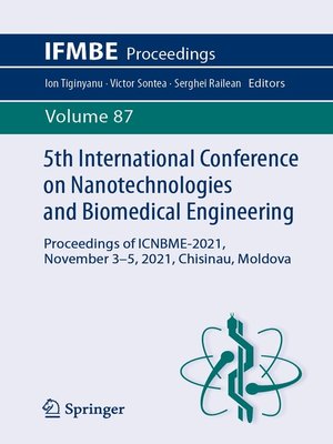 cover image of 5th International Conference on Nanotechnologies and Biomedical Engineering